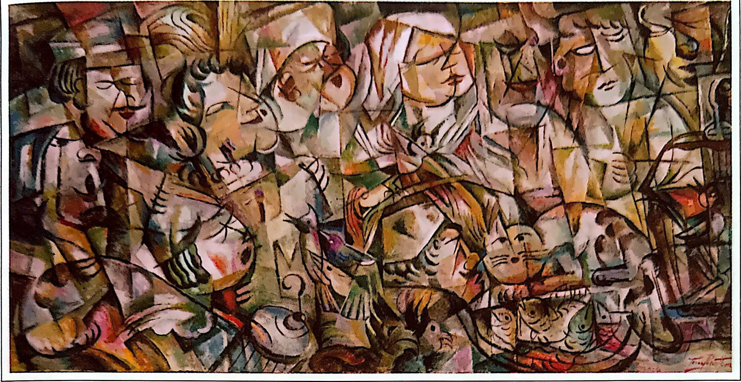Oil painting titled Command Performance by Tan Peng Hooi, 2004.