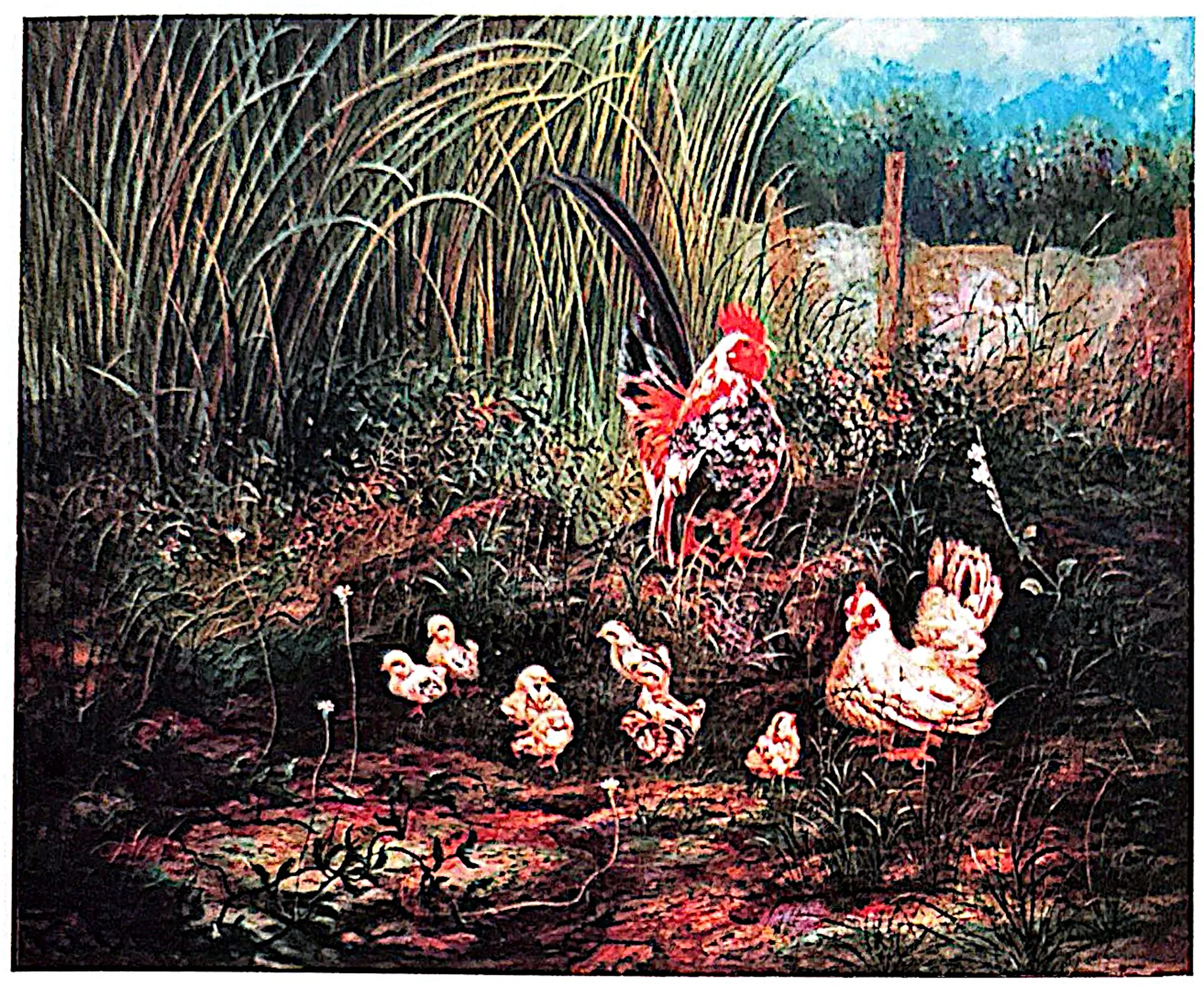 Oil painting titled Happy Family by Tan Peng Hooi.