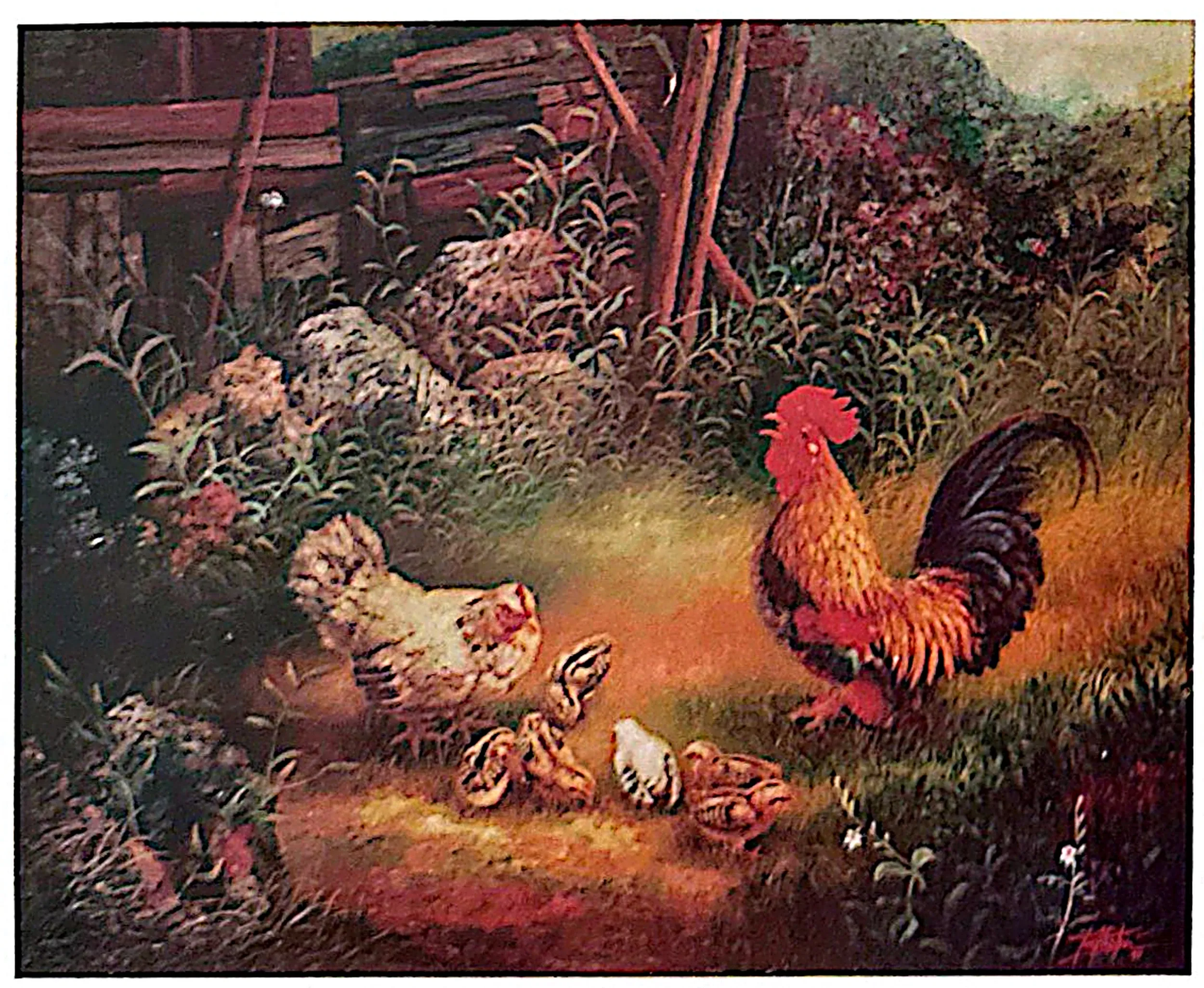 Oil painting titled Morning Song by Tan Peng Hooi, 1990.