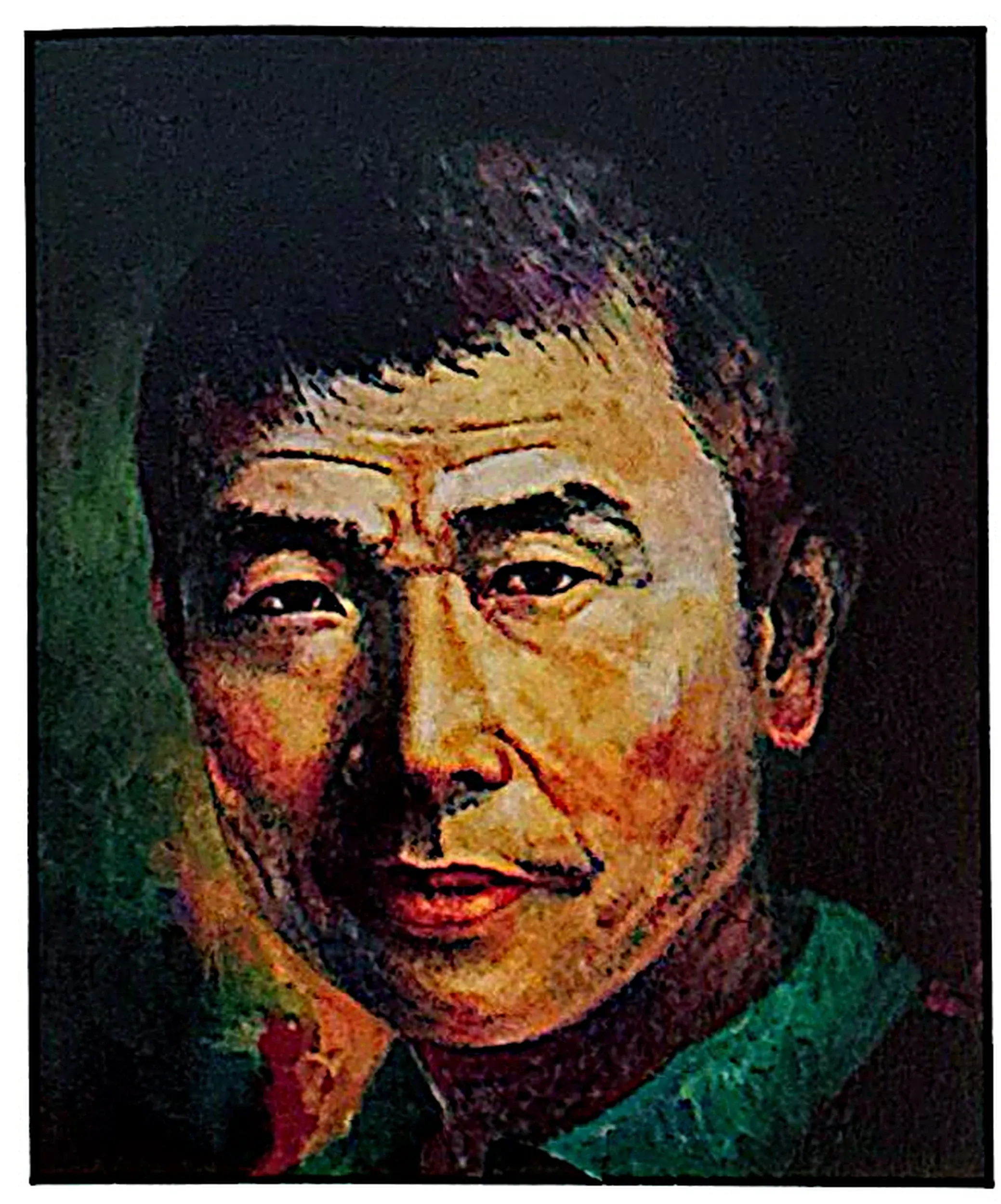 Oil painting titled Self Portrait by Tan Peng Hooi, 1992.