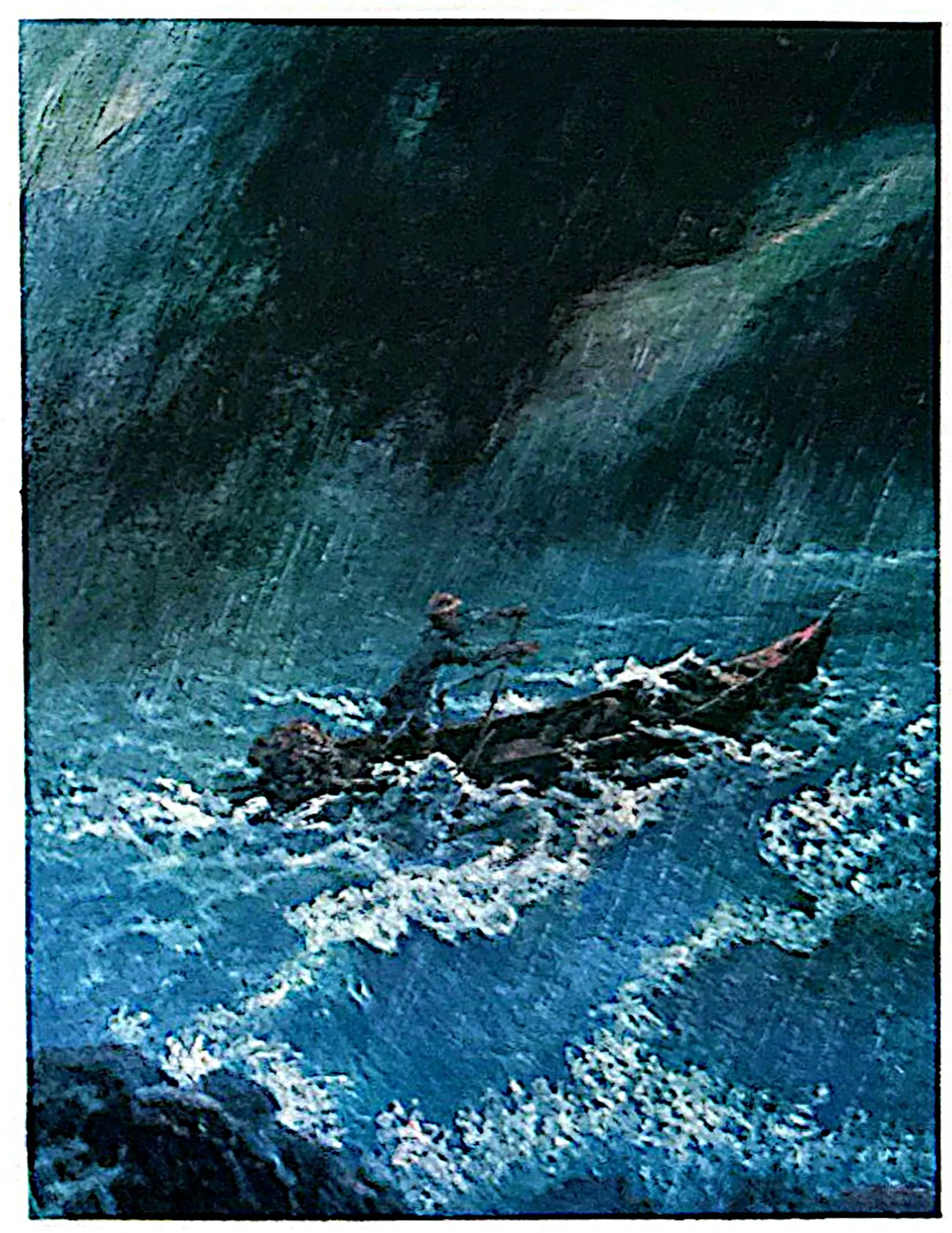 Oil painting titled Storm Scene by Tan Peng Hooi, 1996.