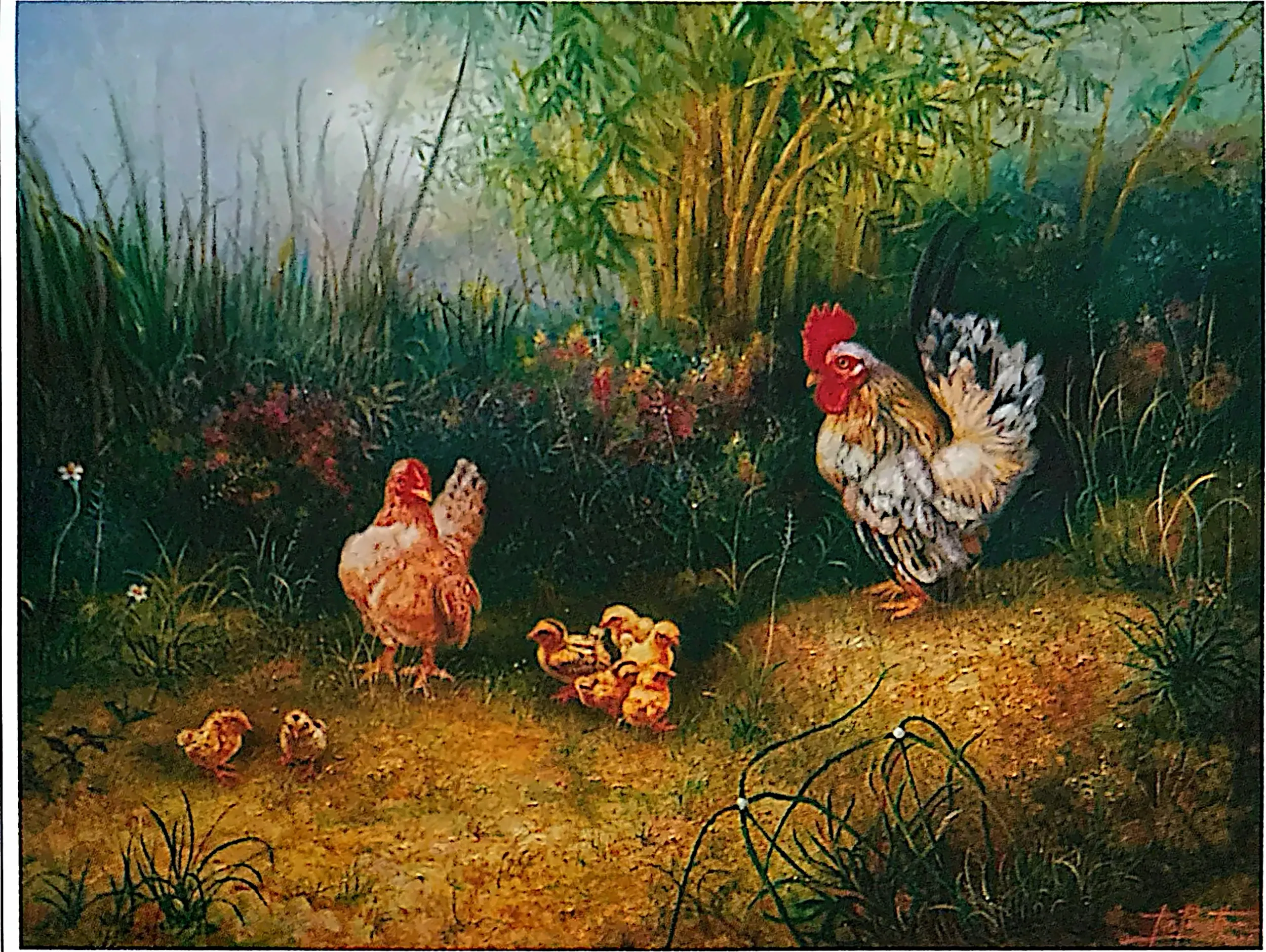 Oil painting titled High Protection by Tan Peng Hooi, 2006.