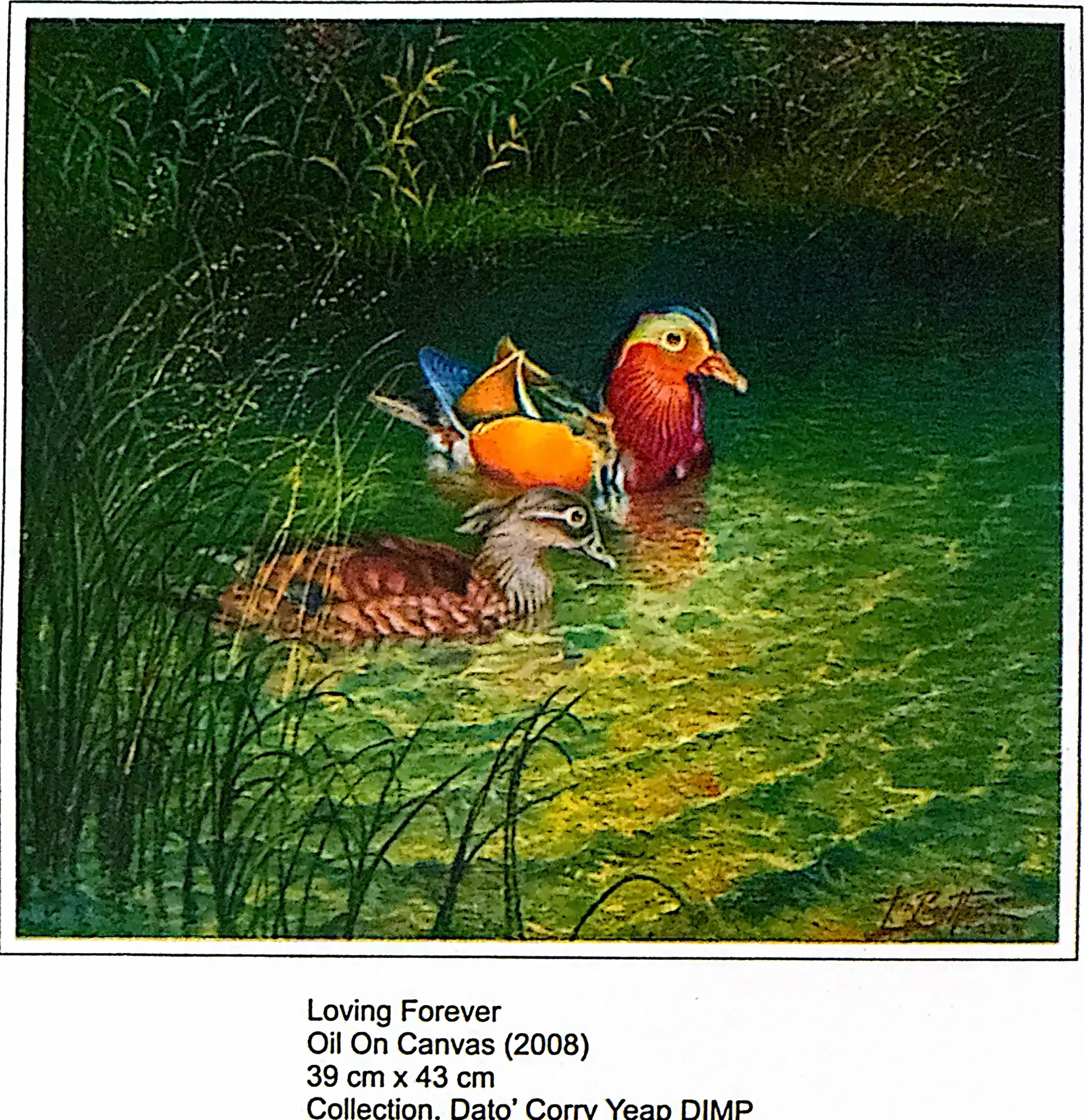 Oil painting titled Loving Forever by Tan Peng Hooi, 2008.